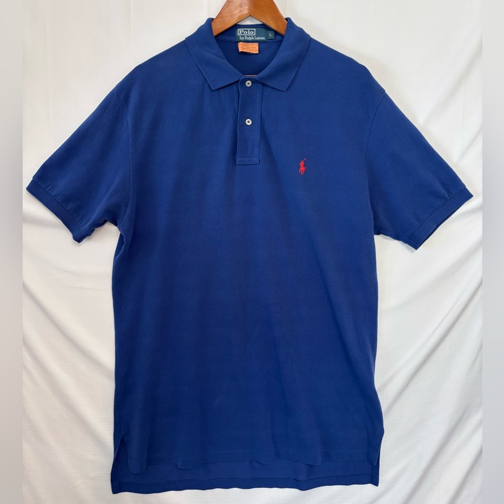POLO BY RALPH LAUREN Blue Polo Shirt Size Large